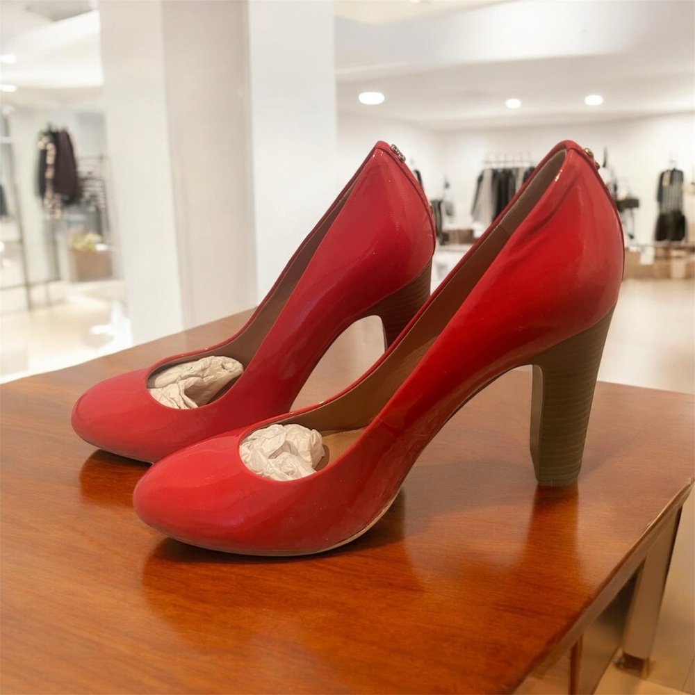 Coach Patent Leather Red High Heels NWT